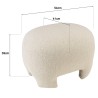 LEOPOLD - Designpoef nr. 1 van beige fijne bouclé stof LEOPOLD